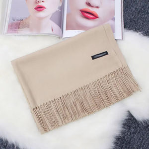 冬用フェイクカシミア冬用スカーフソリッドカラー厚手スカーフ女性用 - Product Image 2