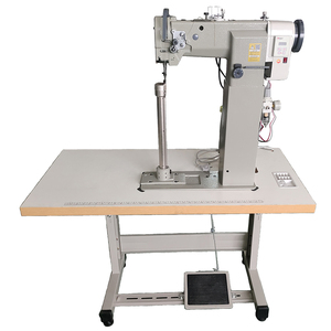 New High Column Industrial Single Needle <b>Sewing</b> Machine with Lock Stitch Manual Feed Mechanism Core Motor <b>for</b> Boots Straw Hats - Product Image 1