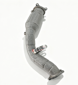 Tuyau d'échappement personnalisé en usine pour Audi A4 <span class=keywords><strong>A5</strong></span> B8 B8.5 2.0T, tuyaux d'échappement tuning en acier inoxydable SS304, tuyau de test à haut débit, son de qualité - Product Image 4