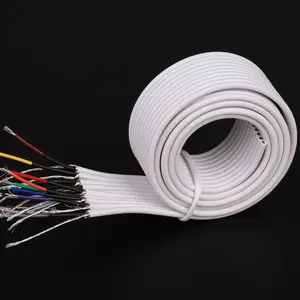 Необработанный 10 свинцовый плоский свинцовый провод для ЭКГ с 10 различными цветными одиночными свинцовыми ЭКГ проводами
