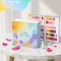 Ensemble de vernis à ongles en gel UV transparent 48 couleurs 15ml, vente en gros d'usine, gel longue durée pour salon et manucure à domicile