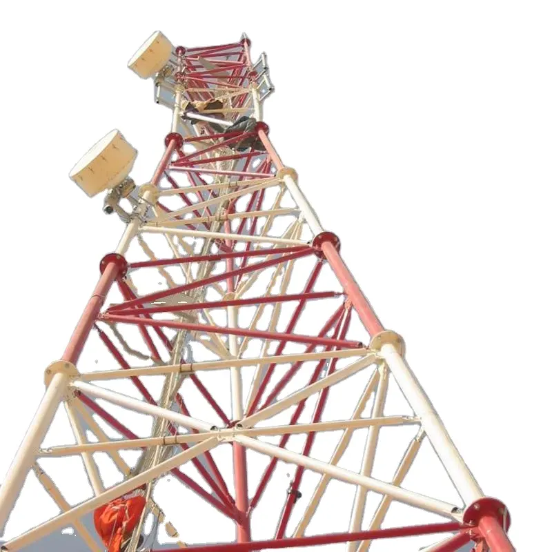 Self Supporting 3 Leg Tubular GSM MV Antenna telecommunication tower & accessories