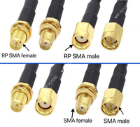 Câble d'extension coaxial à faible perte d'approvisionnement d'usine SMA /RP SMA/N connecteur mâle femelle RG58 Rg174 WTR195 WTR200 câbles coaxiaux