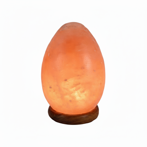 Lampe élégante en sel de l'Himalaya pur de style bois 100% avec belle sculpture de fleurs artisanat naturel - Product Image 1