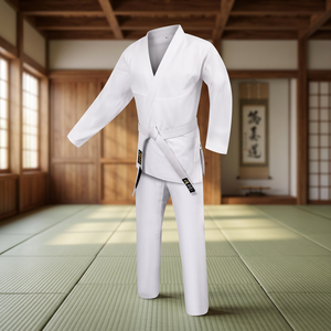 Pantalones Cortos Blancos Uniformes de Spandex/Poliéster Transpirables de Corte Regular Unisex para Artes Marciales - Product Image 4