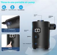 Pompe à air en plastique 12V, gonfleur de pneus de voiture, compresseur d'air électrique, affichage numérique, arrêt automatique, haute pression 3000pa, adaptateur de valve