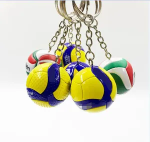 Wholesale cheap oem custom 3d techplus plastic d volleyball keychain for promotional