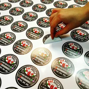 Tùy chỉnh thiết kế logo dính Stickers tùy chỉnh kích thước hình dạng Glossy labes Matte labes Sticker