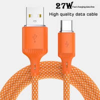Cable de Carga Universal Tipo-C con Trenzado de Nailon, Transferencia de Datos de Alta Velocidad y Carga Rápida para Teléfonos Móviles