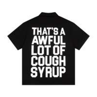 T-shirt polo en coton pour homme avec motif 'That's a Awful Lot of Cough Syrup', qualité supérieure, ensemble short décontracté oversize pour homme de la marque ALOCS