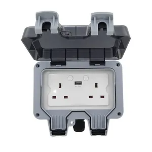 High quality waterproof weatherproof IP66 smart wifi outdoor electrical enclosure alexa tuya plug socket