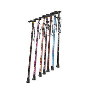 Bâtons <span class=keywords><strong>de</strong></span> <span class=keywords><strong>marche</strong></span> pliables et réglables, poignée en ABS Simple, Tube en aluminium PVC pieds, Extension légère, prix d'usine, bon marché - Product Image 3