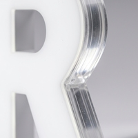 Lettres en acrylique LED miniatures personnalisées, 3D sans bordure, étanches IP65, pour bâtiments résidentiels, centres commerciaux, boutiques haut de gamme, cafés, logos