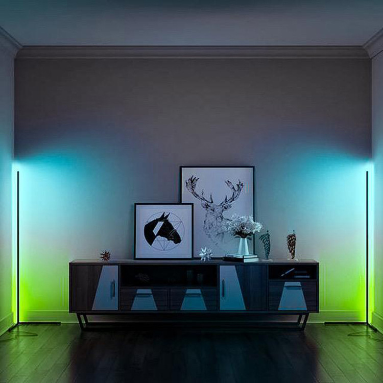 Space Saving Design Corner Floor Lamp Nordic Modern Minimalist Adjustable Vertical Simple Rgb Led Floor Lamp