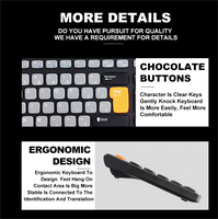 Clavier de bureau au design moderne, clavier sans fil 2.4G de haute qualité pour ordinateur portable Windows, ordinateur de bureau, clavier personnalisable