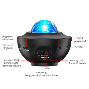 Lámpara Nocturna con Forma de Cuenco Lonvel, Proyector Inteligente de Cielo Estrellado, Luz LED, Altavoz de Música Láser, Diseño Moderno para Sala de Estar - Product Image 4