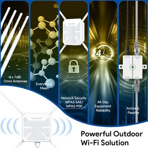 Point d'accès sans fil Wavlink AERIAL HD8S 2026 WL-WN588HA2 <span class=keywords><strong>AC1200</strong></span> bi-bande avec répéteur et extension de portée, quatre antennes 7dBi haute puissance - Product Image 3