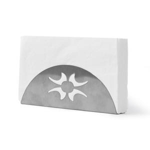 Porte-serviettes créatif en forme d'éventail en acier inoxydable, demi-cercle, accessoire de décoration de table durable pour les fêtes - Product Image 1