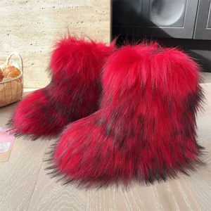 Stivali da <span class=keywords><strong>Neve</strong></span> Invernali Caldi per <span class=keywords><strong>Bambina</strong></span> con Soffice Pelliccia Sintetica per Bambini <span class=keywords><strong>Scarpe</strong></span> Pelose Basse Antiscivolo di Lusso - Product Image 6