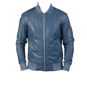 Veste en cuir classique pour hommes coupe ajustée Design de mode de haute qualité avec fermeture à glissière Style décontracté pour l'hiver - Product Image 1