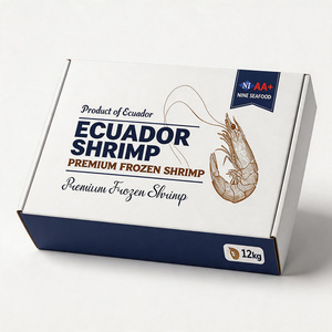 Cajas de Cartón Corrugado Resistentes a la Presión para Envío de Mariscos Congelados, Impresas a Medida, para Camarones de Ecuador, Venta al Por Mayor - Product Image 1