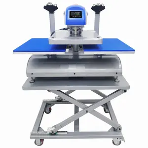 16x20 đôi trục lăn điện heatpress tự động đầy đủ Báo Chí Tshirt Presser với Laser