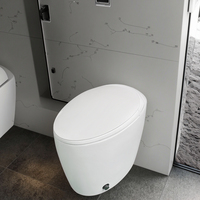 Cuvette de toilette intelligente Pied tactile Rinçage non électrique Lavage féminin Montée au sol One Piece Céramique Intelligent Salle de bain Toilette
