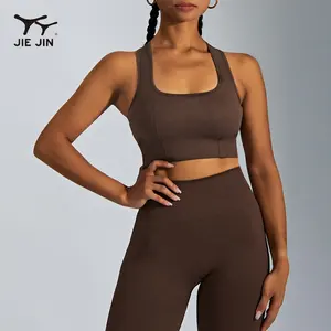 Alta calidad Push Up Soft High Impact Support Chaleco de compresión a prueba de golpes Fitness Top Yoga Sexy Sujetador deportivo para mujeres