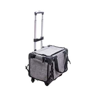 Custom Logo Pet Travel Bag with <b>Wheels</b> Removable Rolling Telescopic Handle Dog Stroller Cat Trolley Bag - Product Image 3