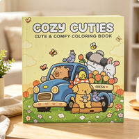 Livre de coloriage portable Cuties avec reliure thermique, 48 pages, pour soulager le stress, impression personnalisée disponible pour enfants