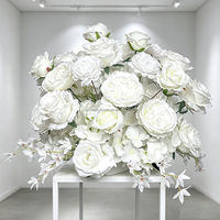 C-023 Bestseller Boule de fleurs artificielles en soie réaliste 40 cm Centre de table Décoration de voiture de mariage blanche