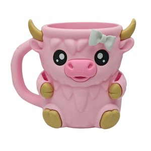 แก้วพลาสติกรูปแมวน่ารักพร้อมหูจับ ลายการ์ตูนสัตว์ สำหรับใช้ในบ้าน - Product Image 3