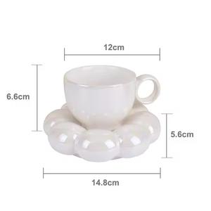 European Minimalist Porcelain Coffee Mug Set 220ml Eco-Friendly High Quality Simple Design Hand Grip Turkish Arabic Tea - Product Image 3