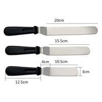 Ensemble multifonctionnel de 3 pièces en acier inoxydable, ustensiles de décoration et de pâtisserie, gadgets de cuisine, spatules à glaçage pour gâteaux, couteaux