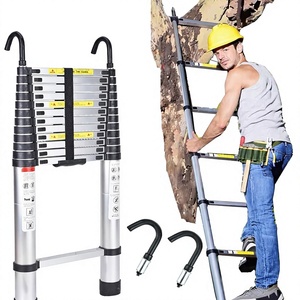 <span class=keywords><strong>Escalera</strong></span> Telescópica de Aluminio de <span class=keywords><strong>5</strong></span> <span class=keywords><strong>Metros</strong></span>, Capacidad de Carga de 150 kg, Plegable, Retráctil, <span class=keywords><strong>Extensible</strong></span>, Compacta y Portátil - Product Image 1