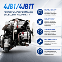 Moteur diesel refroidi par eau ISUZUS 4JB1 4JB1T, 4 cylindres, structure durable, économie de carburant, pour véhicule utilitaire de transport