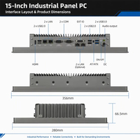 PC industriel à écran large à montage mural, écran tactile résistif étanche, Linux, J4125 J6412 I5/i7, PC tout-en-un