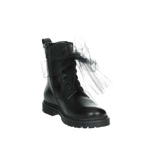 Florens Girls' Ankle Boots <b>Black</b> Size 36 Lace Up With <b>Tulle</b> Detail - Product Image 5