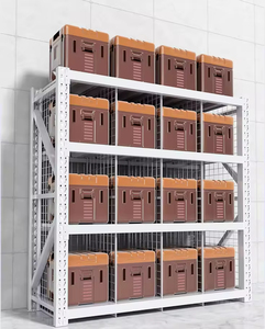 מדפי מתכת מתכווננים ללא ברגים של סאניאנג, מדפי אחסון למחסן, מדף מתכת בינוני לעומס בינוני - Product Image 4