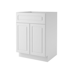 Modern minimalist <b>floating</b> bathroom vanity white sink and round mirror hanging cabinet - Product Image 5