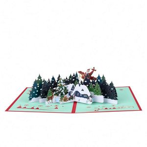 Nouvelle carte de vœux de Noël créative et festive en 3D avec effet pop-up - Product Image 3