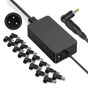 Adaptadores de alimentação universais, adaptadores de energia para laptop da hp dell lenovo 45w 65w 90w carregador de bateria ac dc usb