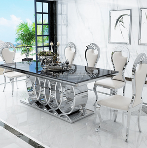 Nouveaux modèles de meubles de salle à manger vente en gros ensemble Restaurant pièce de centre de table mariage Tables de banquet bon marché - Product Image 3