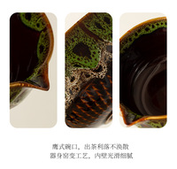 Ensemble de bols à matcha en céramique traditionnelle japonaise cuits au four avec fouet et brosse à matcha - 5 pièces d'accessoires pour la cérémonie du thé