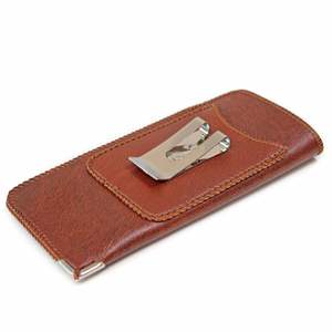 Estuche de Cuero Portátil para <span class=keywords><strong>Gafas</strong></span> con Clip Trasero, Diseño Rectangular Europeo Americano, Estilo Crazy Horse, para Hombre y Mujer - Product Image 5