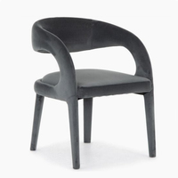 Meubles commerciaux en gros, chaise de restaurant moderne en velours, chaise rembourrée.