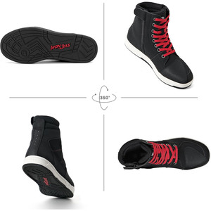 Chaussures de moto pour hommes BORLENI - Bottes de protection à la cheville et mi-mollet pour la route, la ville et le motocross - Product Image 5