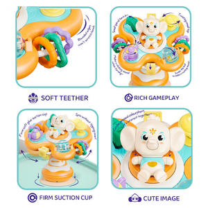 2025 bébé nouveau éducatif sensoriel <span class=keywords><strong>hochet</strong></span> Fidget <span class=keywords><strong>ventouse</strong></span> filature jouets multi-fonction dessin animé <span class=keywords><strong>ventouse</strong></span> <span class=keywords><strong>Table</strong></span> à manger jouet - Product Image 5