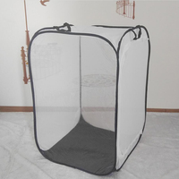 Cage à insectes pop-up 24 x 24 x 36 pouces, motif solide, habitat pour papillons, fermeture éclair, écologique, toutes saisons, cage pour animaux de compagnie, fabrication usine