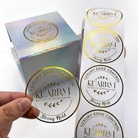 Autocollant personnalisé en vinyle transparent découpé à la forme, avec dorure à chaud, imperméable, pour étiquettes d'emballage cosmétique, impression de logo de parfum